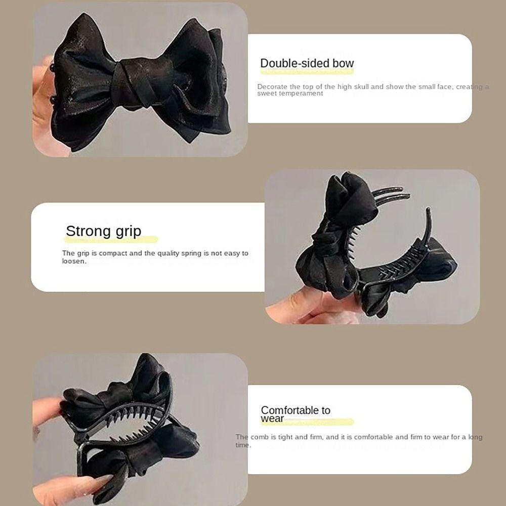 Back Head Hair Clamp Bow Hairpin New Hair Clip  Women Girls