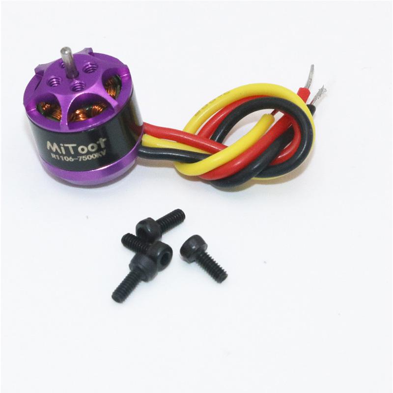 Комплект бесщеточного двигателя Mitoot R1106 7500KV Metal для квадрокоптера Micro FPV Racing Drone 60 70 80 90