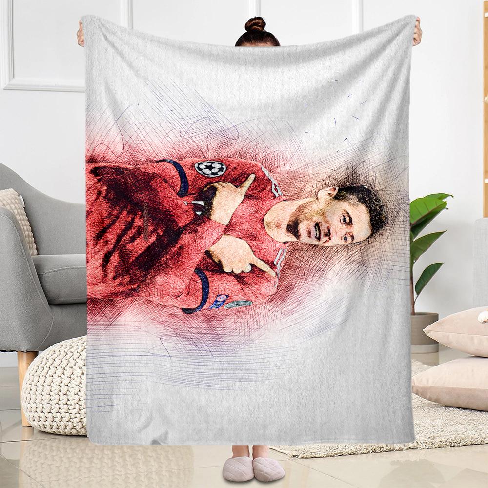 Polish Football Celebration Blanket Durable Comfort Perfect for Bedding Office Chair Seaside for All Occasions Stylish Decor