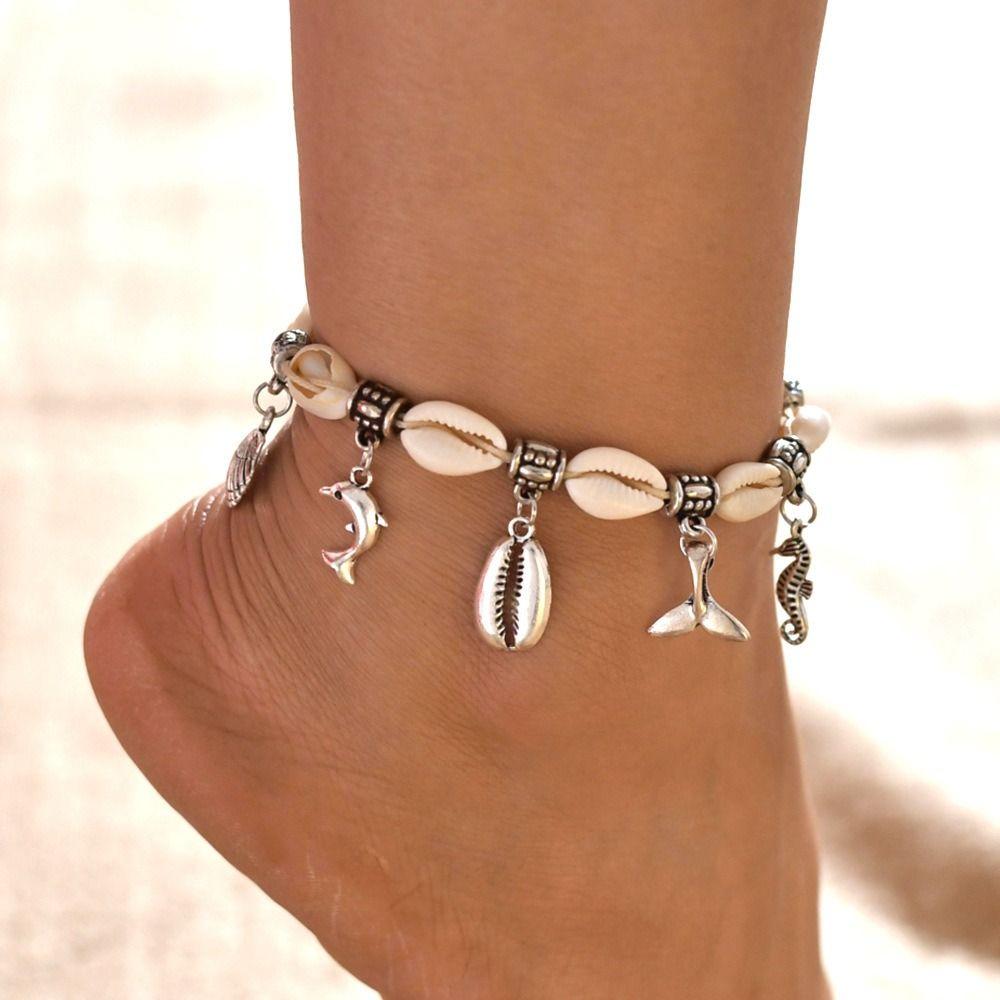 Hand Woven Beach Ankle Chains Starfish Ankle  Accessories Fashion Shell Shaped Anklets  Man