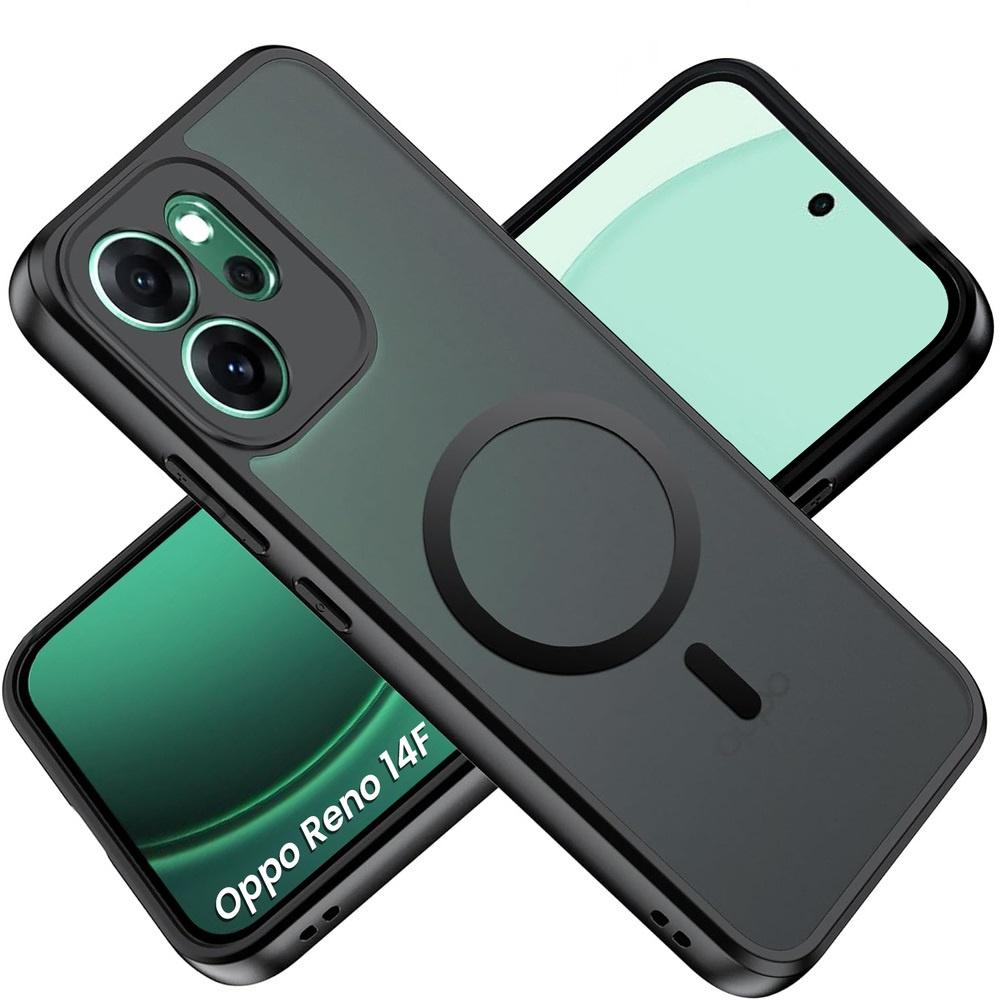 Case for Oppo Reno 14 F / 14 FS, Matt Case, for MagSafe, Matte Black