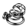 Metal Chastity Cage Men's SM Anti-Cheating Bondage Device Penis Urethra Lock Adult Steel Restriction Chastity Cage Sex Toys