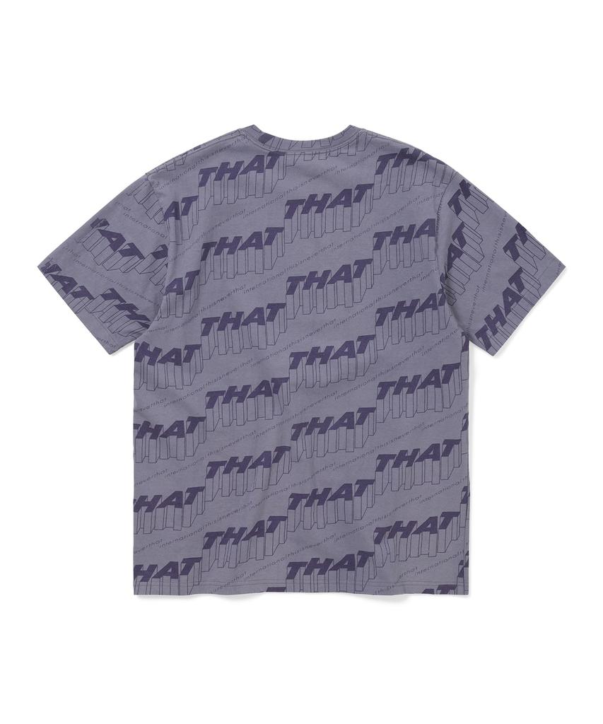 THISISNEVERTHAT Футболка с принтом Stacked That Фиолетовый Серый