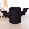 Bat Shaped Ceramic Coffee Cup 12oz Halloween Coffee Mug with Bat Wings Black Water Tea Cups for Office Home