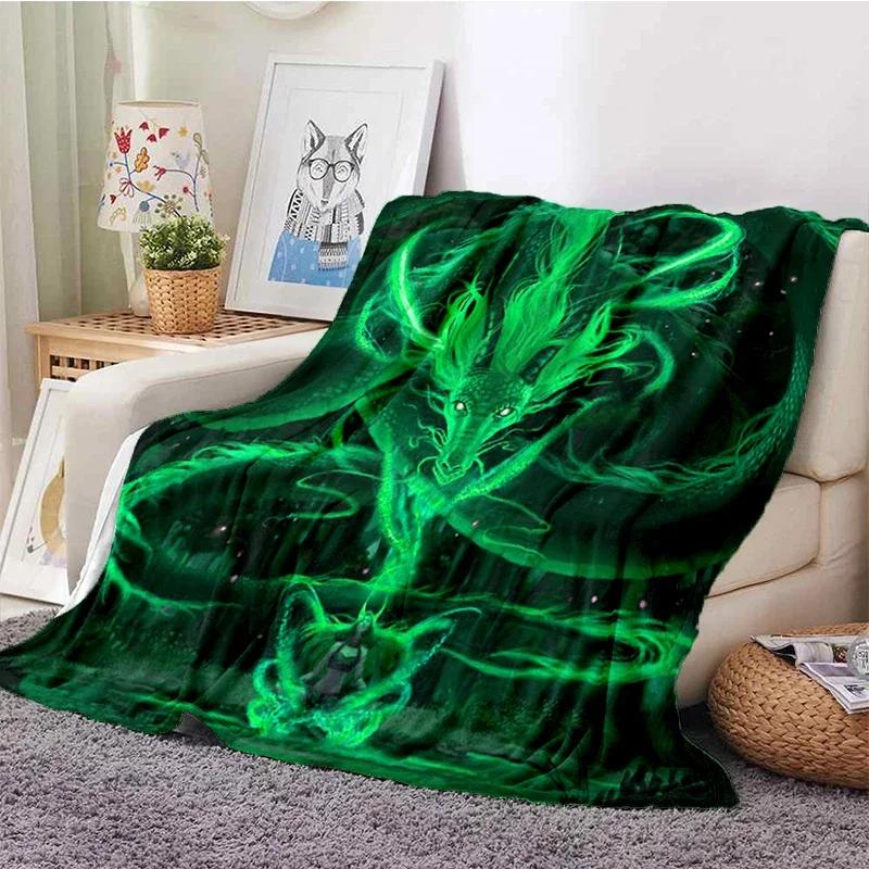 Colorful Dragon Blanket Dragonsoft Plush Blanket, Flannel Blanket Throw Blanket For Living Room Bedroom Sofa Cover