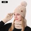 Winter Knit Hat Scarf Gloves Set Alpaca Wool Blend Warm Outdoor Cycling Accessory Women Men