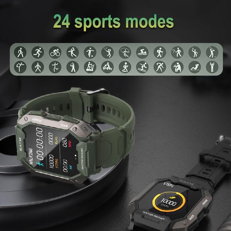 Full Touch Smartwatch For Android Xiaomi Blood Pressure Oxygen Fitness Watch 5 Atm Waterproof Smart Watch Men Military