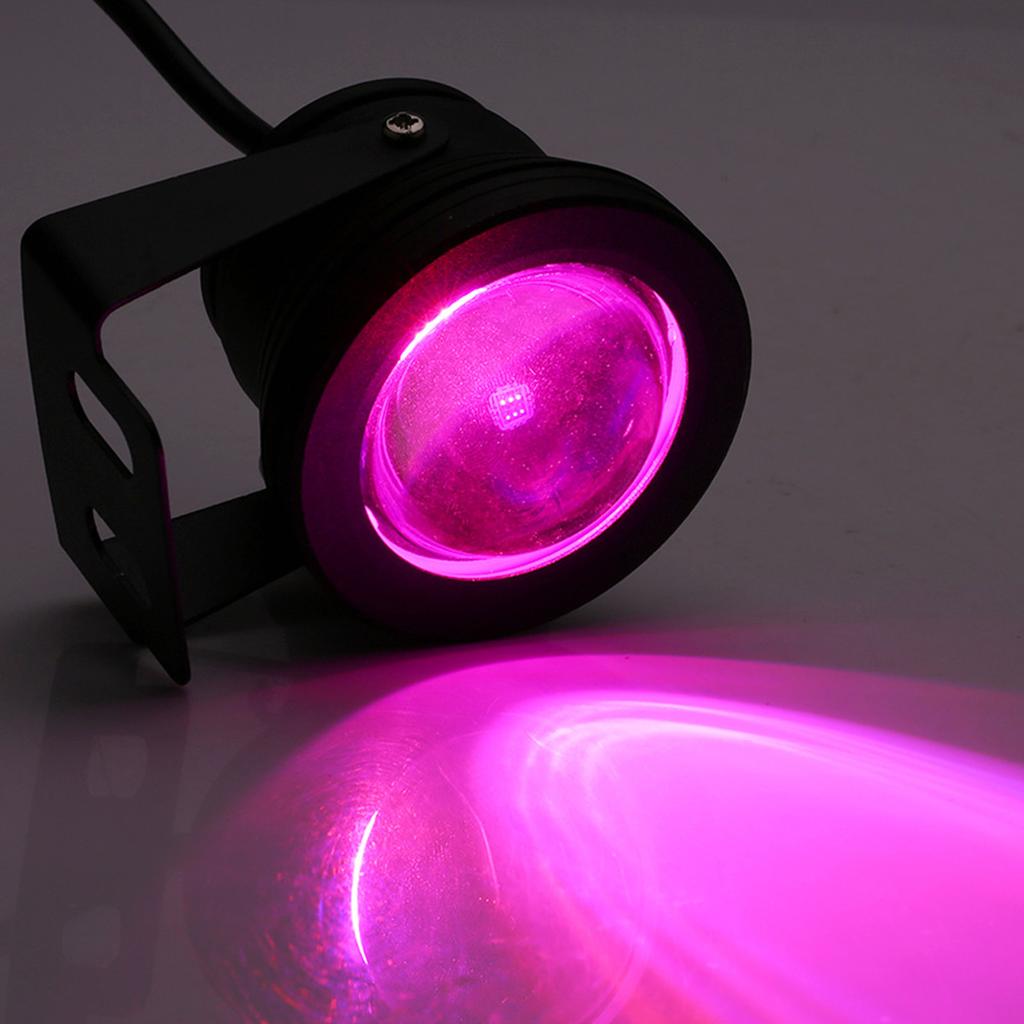 Marine Boat Yacht 10W 12V RGB LED Spot Light Rainproof Lamp with Remote Control Black