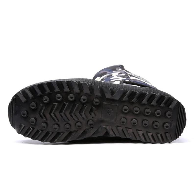 Плюшевые мужские ботинки, зимние зимние ботинки для мужчин, ботинки до середины икры, водонепроницаемая мужская обувь, мужская обувь больших размеров