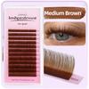 Brown Cashmere Russian Volume Eyelash Extensions Tray J C CC D DD L M Curl Brown Classic Individual Eyelashes Natural Color Lash