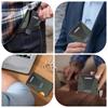 Кошелек - Блокирующийся передний карманный держатель для кредитных карт - Металлический кошелек с зажимом для денег на ремешке для денег