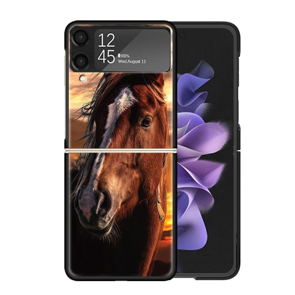 Чехлы для Samsung Galaxy Z Flip 4 5 6 7 3 Z Flip7 Flip6 Flip4 Flip5 Flip3 5G с изображением скачущей лошади, Большая Красота, Жесткие, Ударопрочные Fundas
