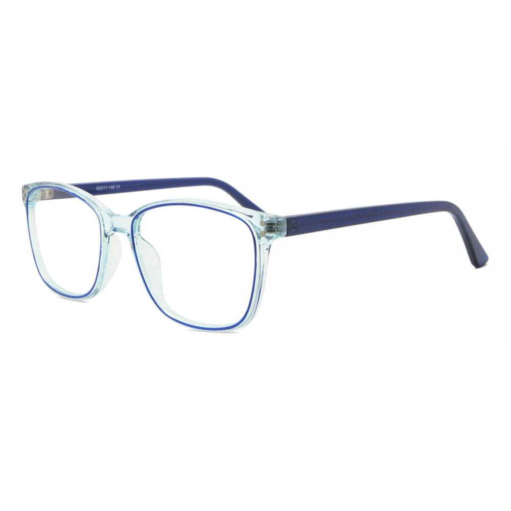 Full Rim Square Transparent Blue Smartbuy Collection Casmor Tr 98a Fashion Unisex Eyeglasses