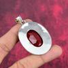 Подвеска из цельного серебра 925 пробы с гранатом, подвеска из драгоценного камня ручной работы, подарок жене, абсолютно новый кулон