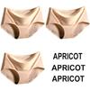 3pcs Sexy Women's Panties Ice Silk Seamless Underwear Girl Lingerie Breathable Comfort Briefs Large Size Panties Women Underpant