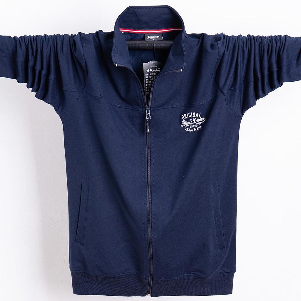 Men's Plus Size Zipper Sweatshirt Coat - 2024 Autumn/Winter Collection, Loose Thin Fit, Model 5083