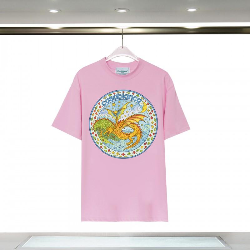 Casablanca Short Sleeve T-Shirt Teen Boys 2025 Loose Fit Cotton Graphic Tee