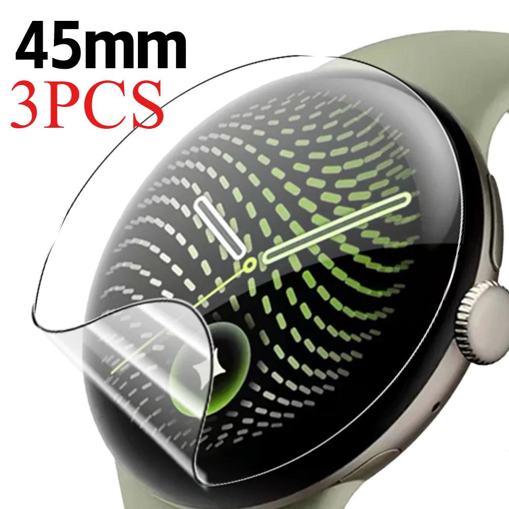 1-5pcs Soft Hydrogel Film for Google Pixel Watch 5 41mm 45mm Screen Protectors Full Cover Curved Protective Film Not Glass