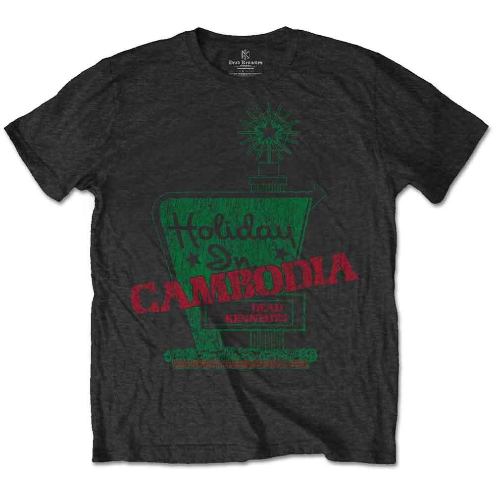 Dead Kennedys Men's Holiday in Cambodia Vintage T-Shirt, Grey, Small