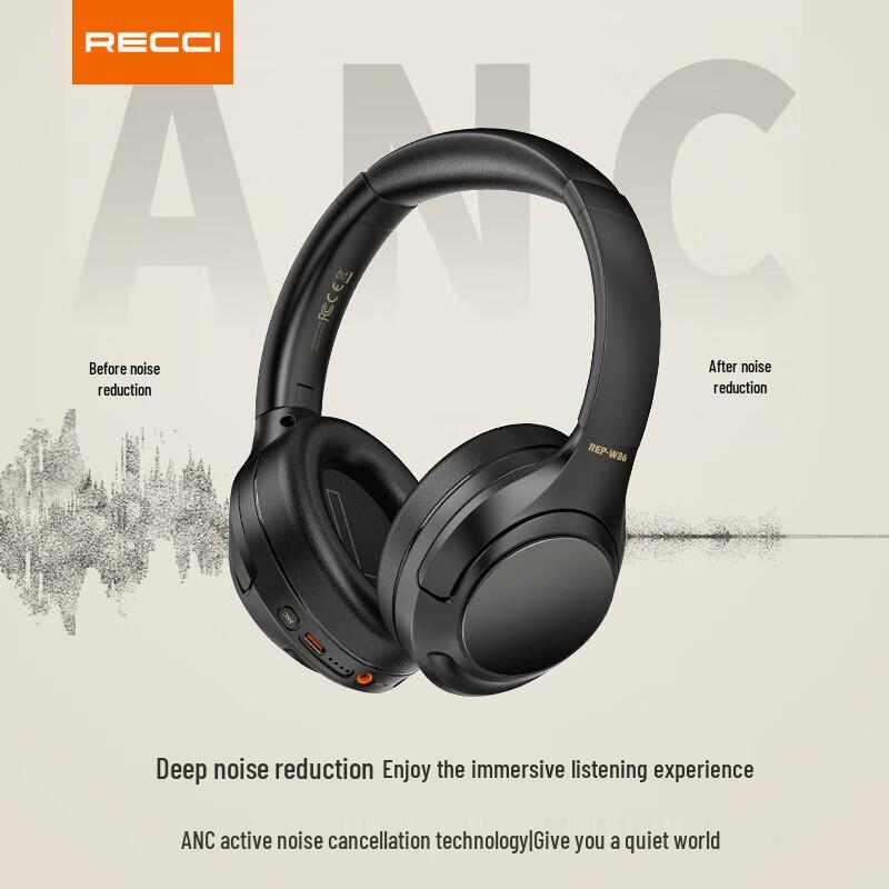 Recci REP-W86 Wireless Noise-Cancelling Headphones
