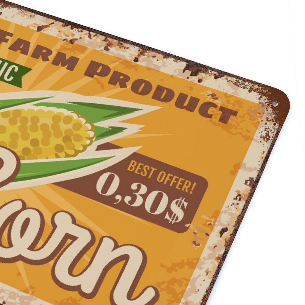 1 Pack rustic vintage metal wall signboard, worn antique plate décor, perfect for bar coffee shop restaurant kitchen or living room