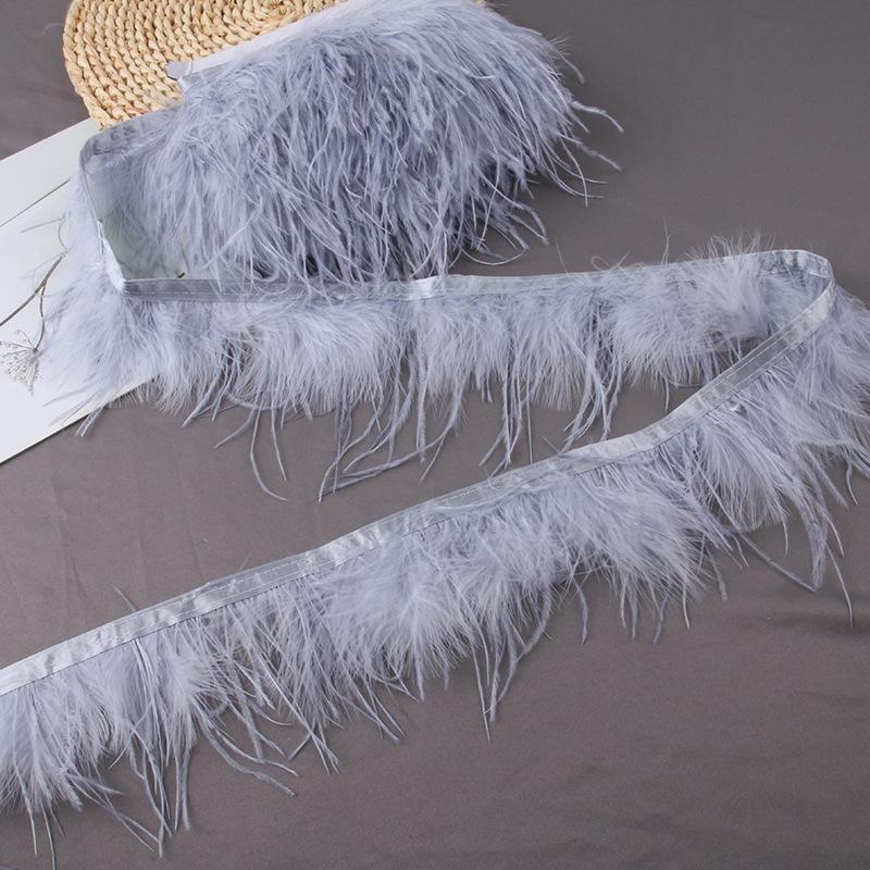 Ostrich Fur Turkey Feather Cloth Belt Diy Feather Handicraft Jewelry Clothing Luggage Decoration Material