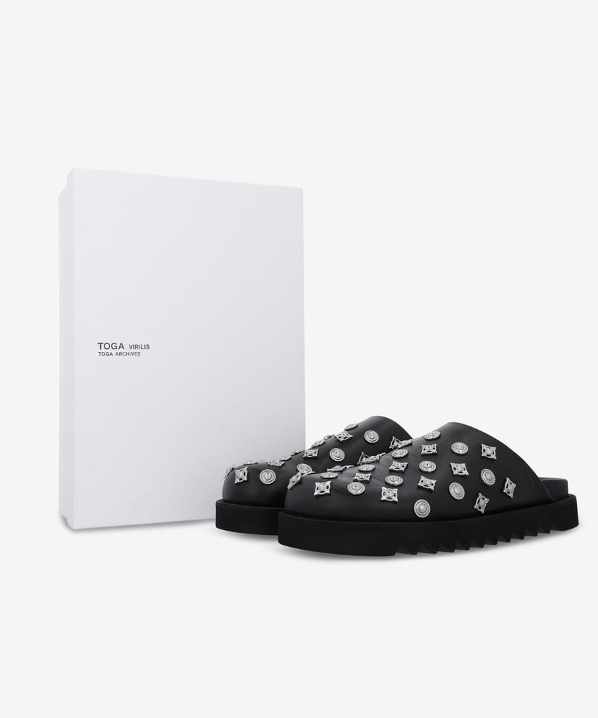 Toga [Toga Virilis] Eyelet Metal Sabo Slide - Black / Aj1156Black