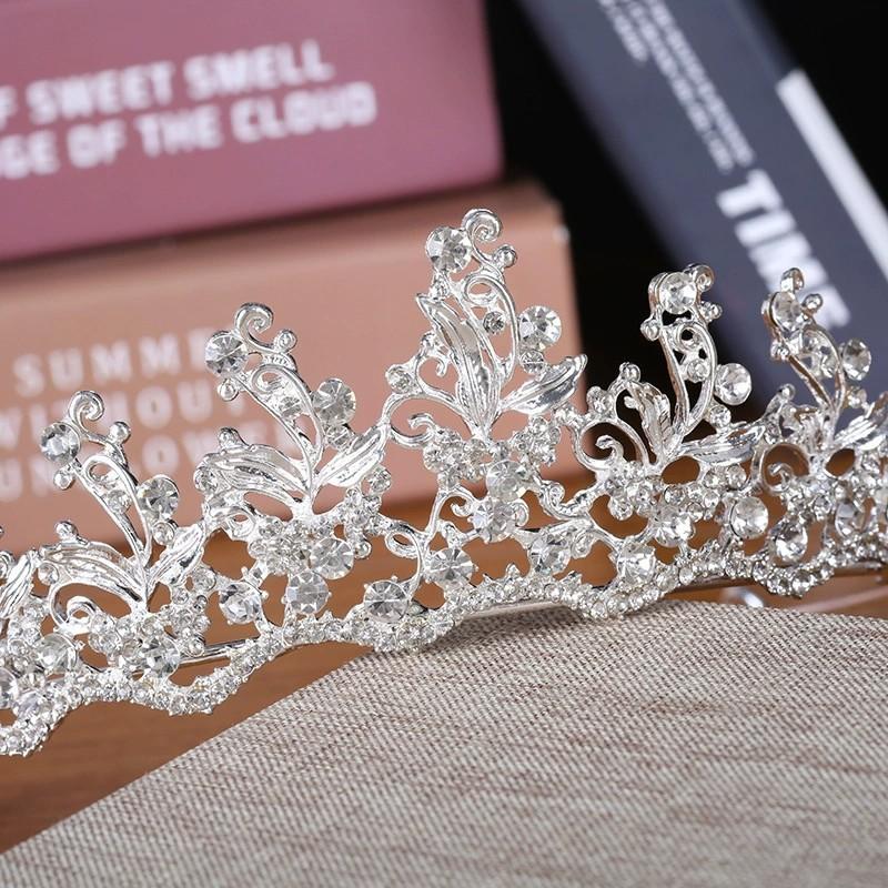 Свадебная корона в корейском стиле, сплав, кристалл, королевская повязка на голову, детская вечеринка, день рождения, корона, простой свадебный головной убор, аксессуары для волос