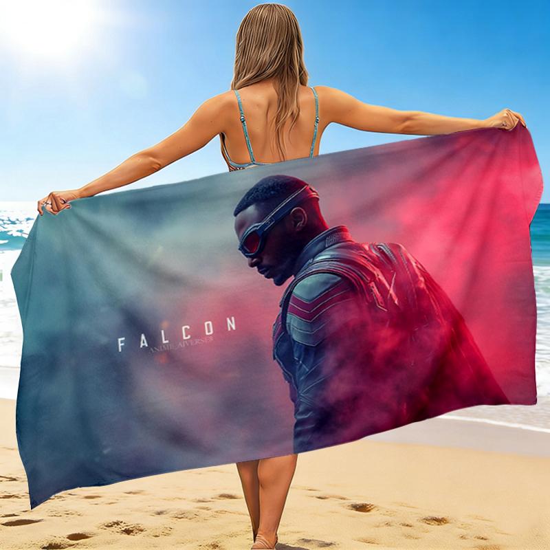 1Pc Falcon Smoke Beach Towel Quick Dry Multiuse For Beach Pool Gym Yoga Home Travel Christmas Halloween Xmas Gift S1183