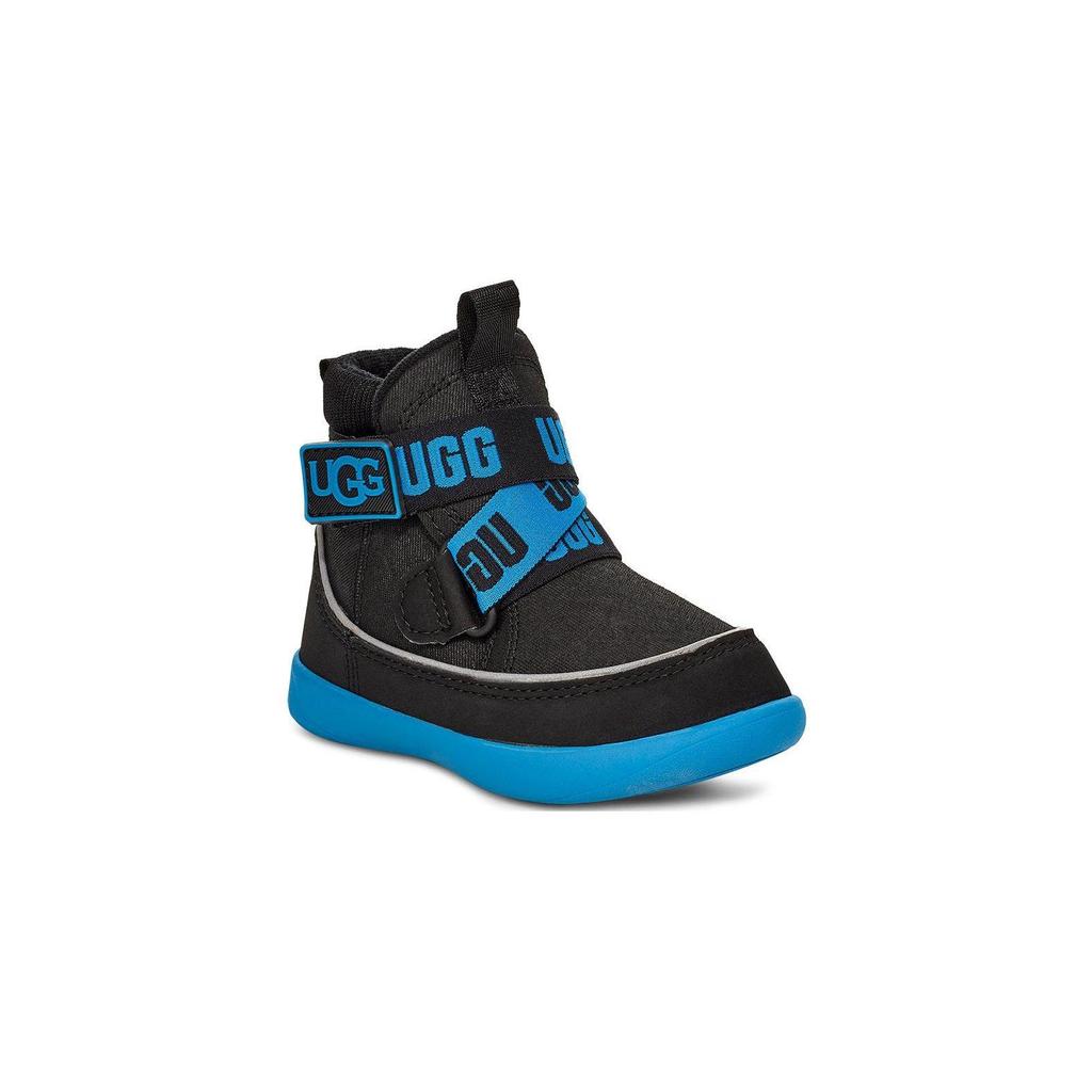 UGG Табор Искусственная кожа Мягкие Удобные Плюшевые Нескользящие Амортизирующие Износостойкие Теплые Ботинки до середины икры Снежные ботинки для детей Черные 1103498T-BLK