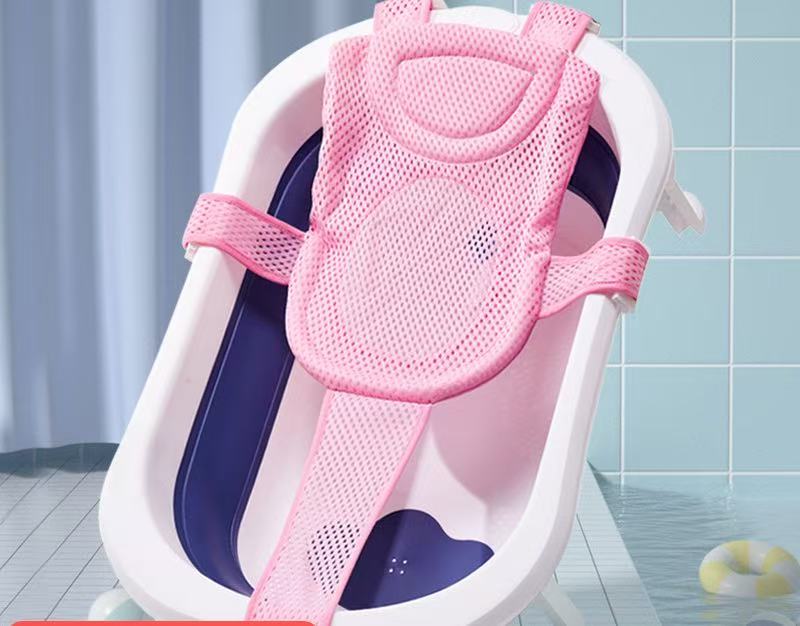 Baby Shower Lying Down, Baby Shower Artifact Can Sit and Lie Down, Newborn Net Bag Bath Pad, Bathtub Floating Pad