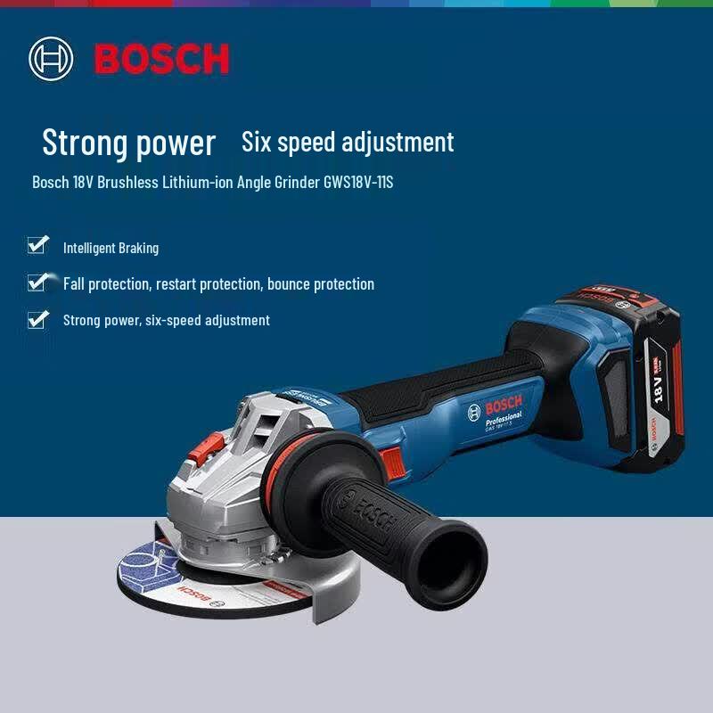 Bosch GWS18V-11S Cordless Brushless Angle Grinder CN plug (adapter included)