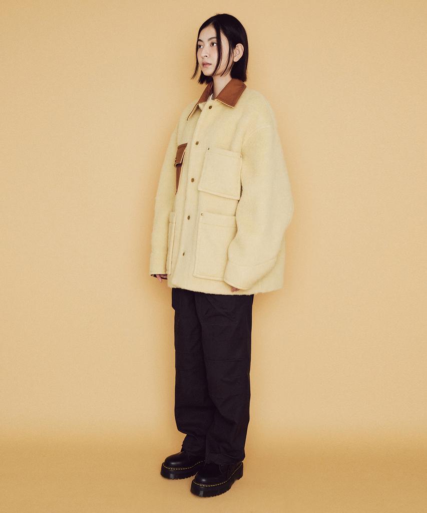 Mayol Unisex Wool Half Coat_Cream Yellow