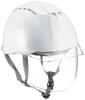 DIC Plastics Helmet with Clear Protective and Styrofoam AA11EVO-CSW Vents, Peak, Shield, Liner, White/Clear (AA11-CSW-HA6E2-A11-WH-CL)