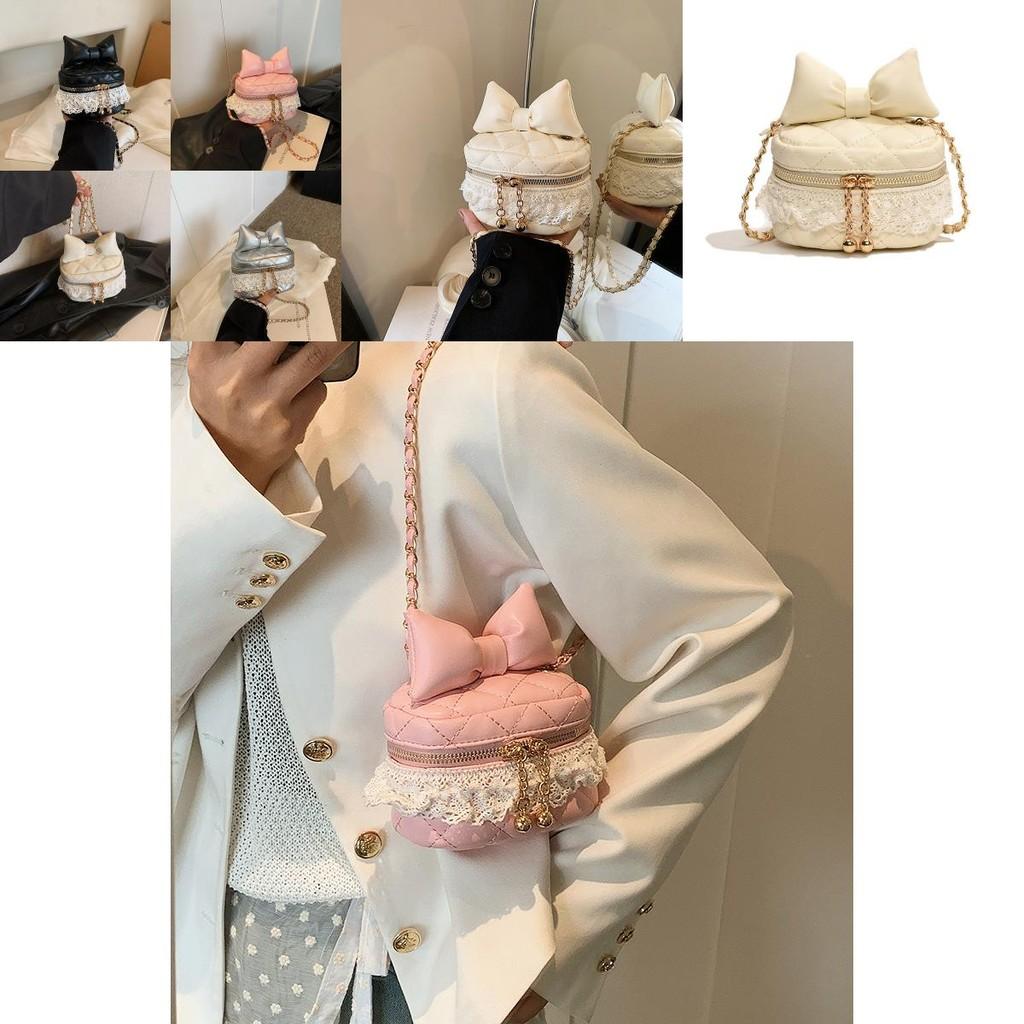 Ultra-lightweight Polyester Lining Mini Crossbody Bag Chain Design For Teens