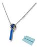 Phiten Fefe Titanium Necklace Phiten Blue 45 Set and Kotobuki Jewelry Polishing [Fefe] Fe-fe Men's Men's [Set] 2-piece (necklace Cloth)