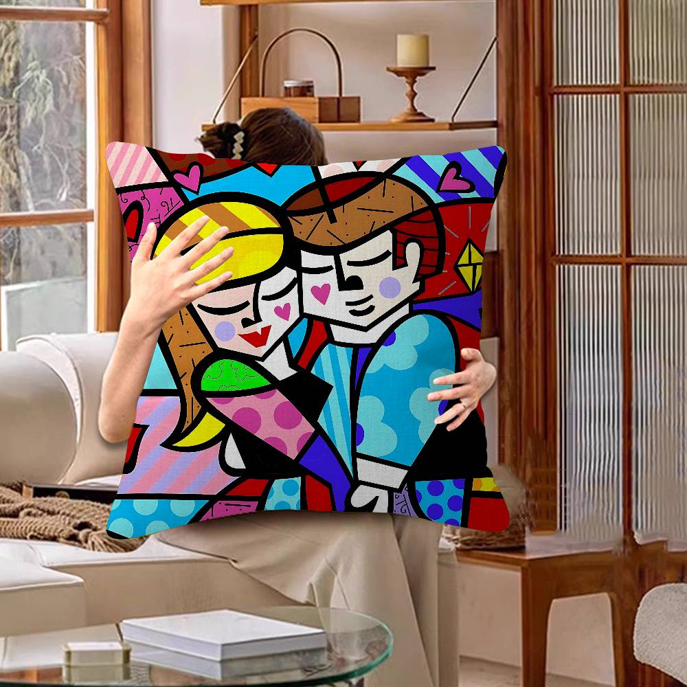 Цвета R-Romero B-Britto Арт Персонализированная Наволочка Детская Спальня Декор Дикой Вечеринки Наволочка Подарок на День Рождения Ребенка