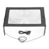 Rectangular Page Magnifier Hands Free Magnifier USB Plug In 2.5X Foldable Desktop Lighted Magnifying Glass Reading with