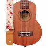 MUSIC FIRST [Wild Rose - Cream] Soft Cotton Ukulele StrapUkulele Shoulder Strap
