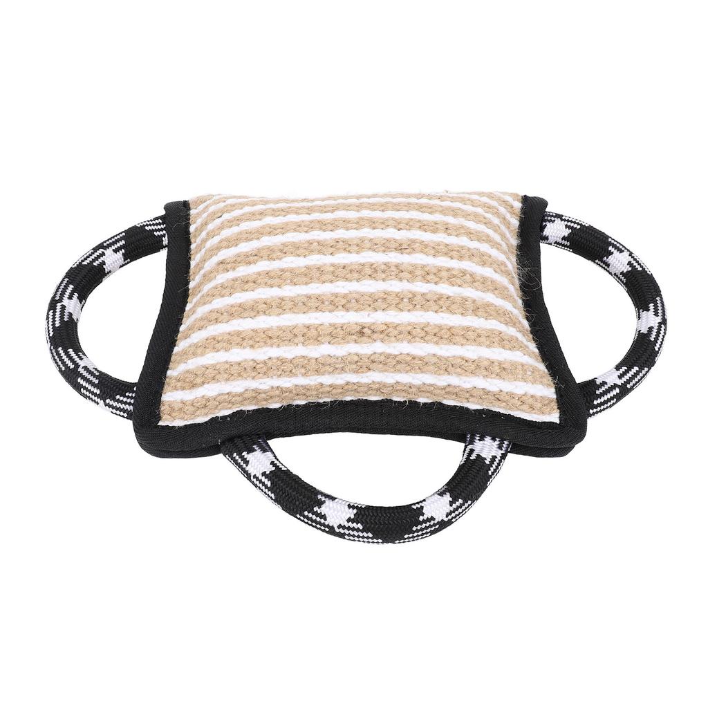 Кусалка с 3 прочными ручками, джутовая, устойчивая к разрывам, интерактивная игрушка для кусания и перетягивания для взрослых собак