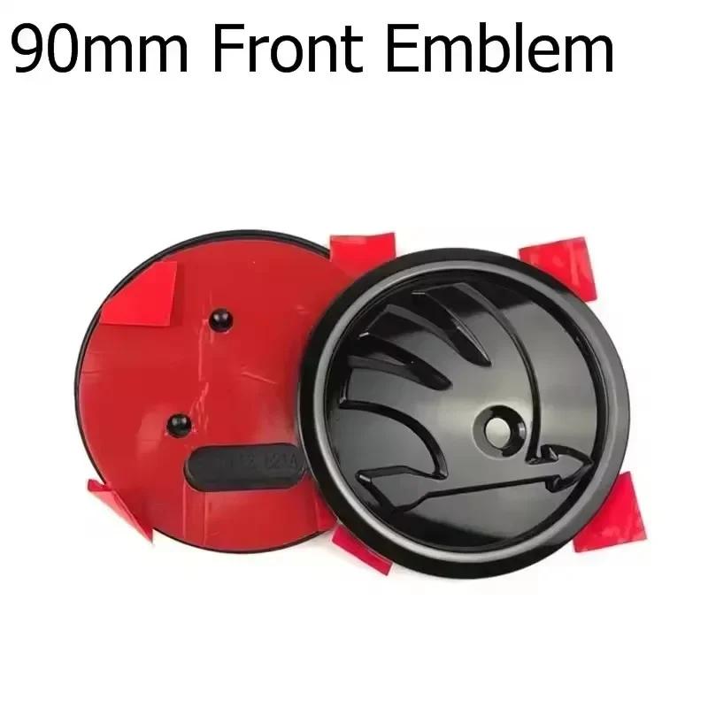46/80/90mm Car Front Trunk Badge Steering Wheel Sticker for Skoda Logo Rapid Octavia Fabia Yeti Superb 2 3 Kodiaq Karoq NG1