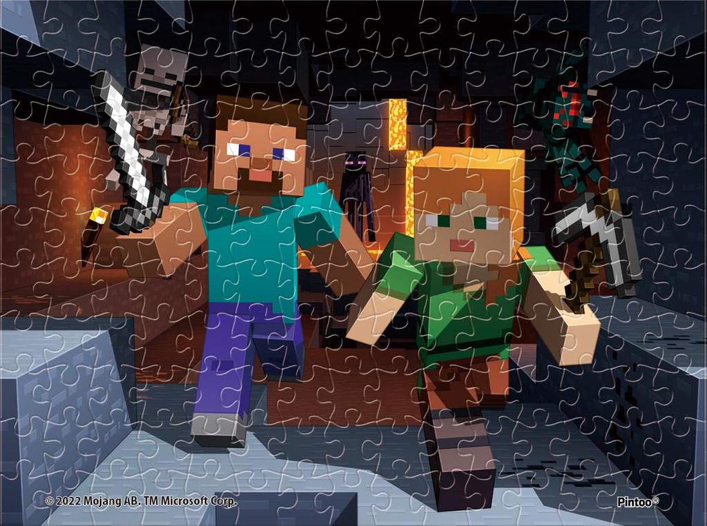 Ensky MINECRAFT Minecraft X Mame Puzzle 150 Piece Jigsaw Puzzle Escape! 7.6 10.2cm MA-70