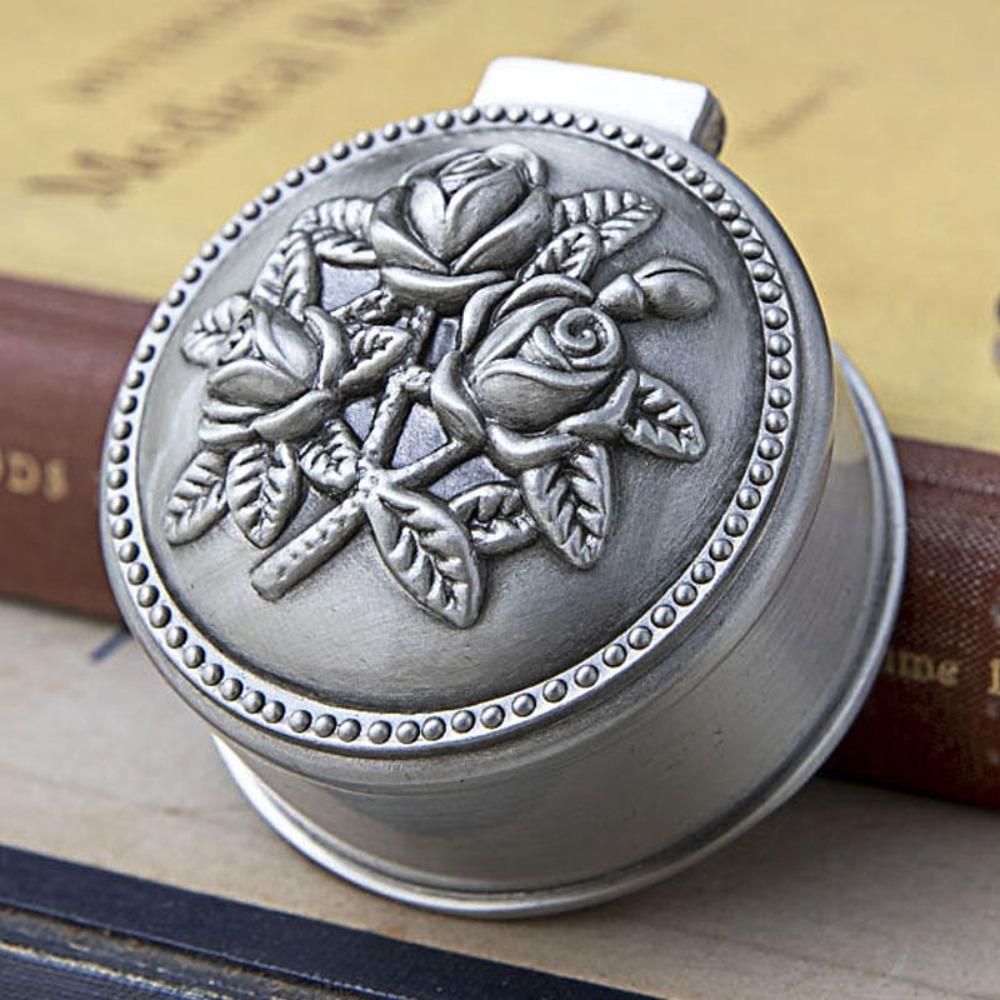 Винтажная металлическая шкатулка для украшений в форме сердца для хранения колец, безделушек, подвесок, бусин