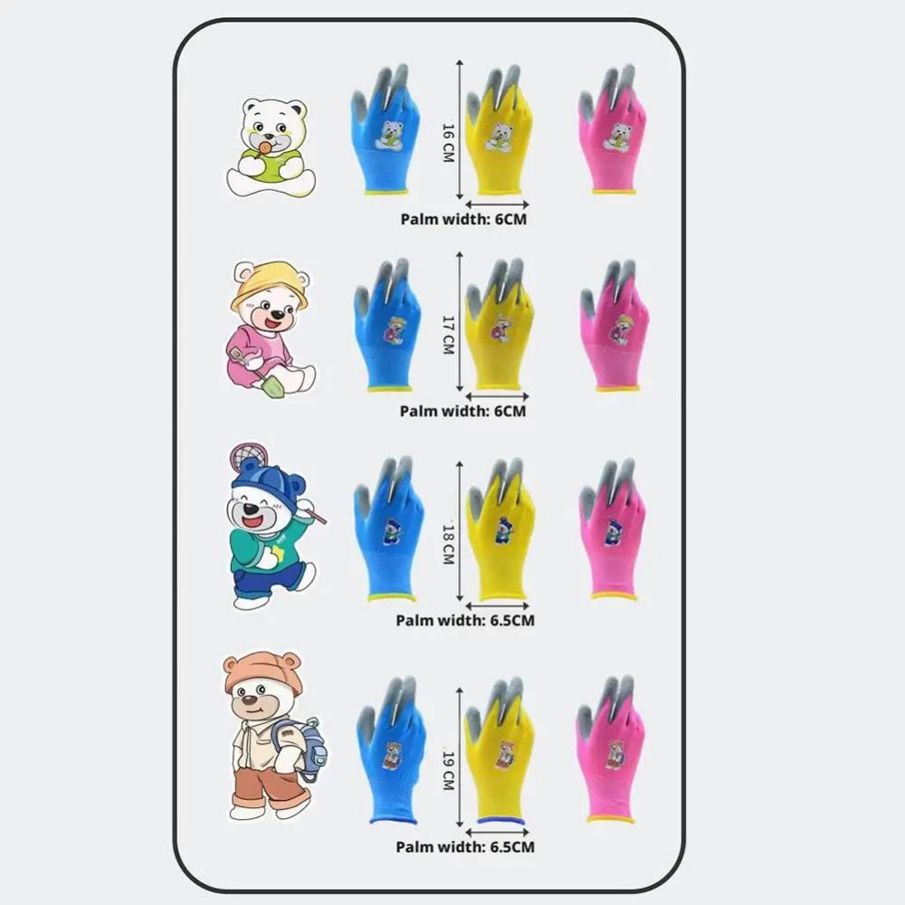 Polyester&Latex Garden Work Gloves Non-Slip Garden Supplies Durable Yard Work Gloves Garden Work