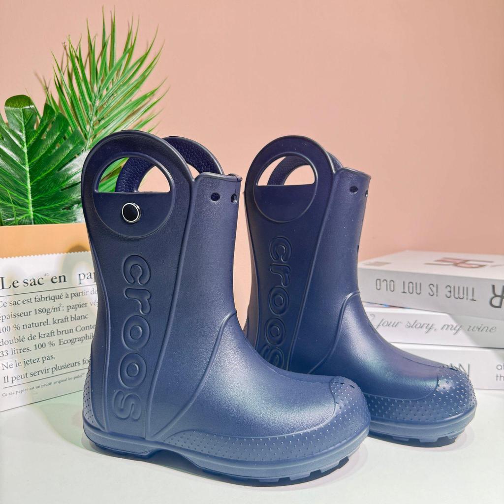 Детские непромокаемые резиновые сапоги до середины икры с нескользящей подошвой - Мягкая подошва для малышей
