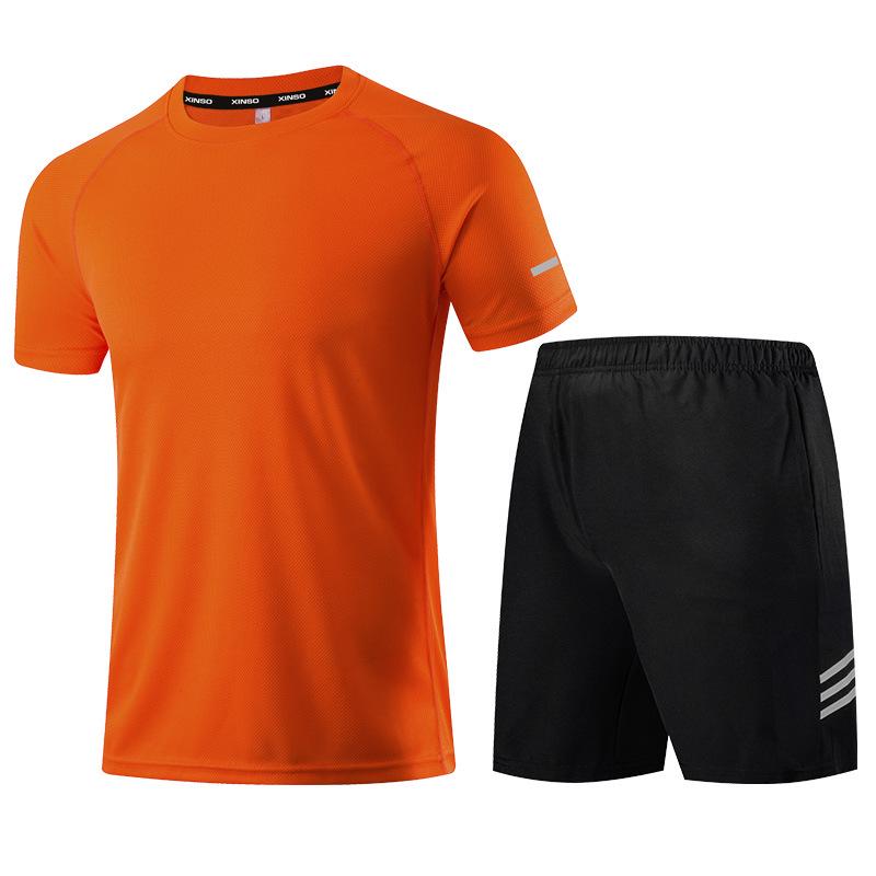 CANGHPGIN спортивная одежда, мужской спортивный костюм для баскетбола, шорты для фитнеса с короткими рукавами, быстросохнущие костюмы для бега