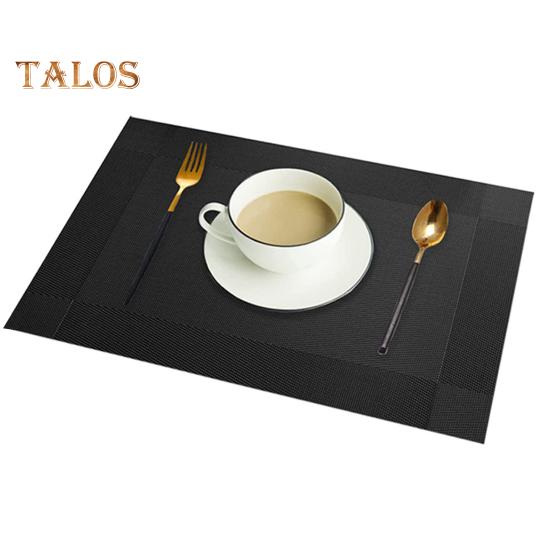 Набор из 4 салфеток из ПВХ, термостойкие тканые салфетки для столовых приборов, легко моющиеся, защитные покрытия для стола, современные украшения для стола