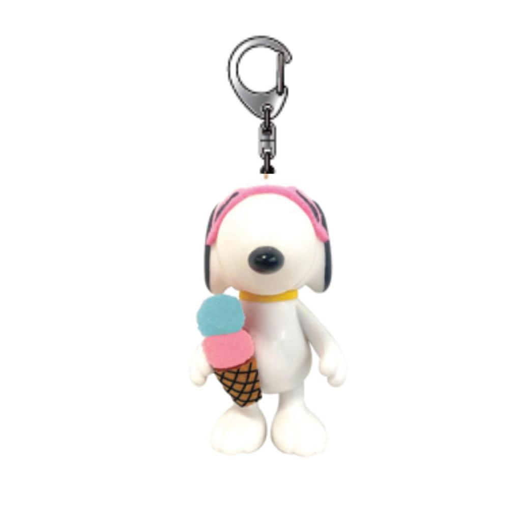 Ushikubo Kogei Snoopy Sweets Series Costume Keychain, Ice Cream, Approx. 60mm H X 33mm W X 42mm Facial Length, SN-390