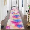 Плюшевый ковер в коридор Tie-Dye, мягкий и пушистый ковер для гостиной, моющийся, нескользящий, напольный коврик для спальни, общежития, декор для дома