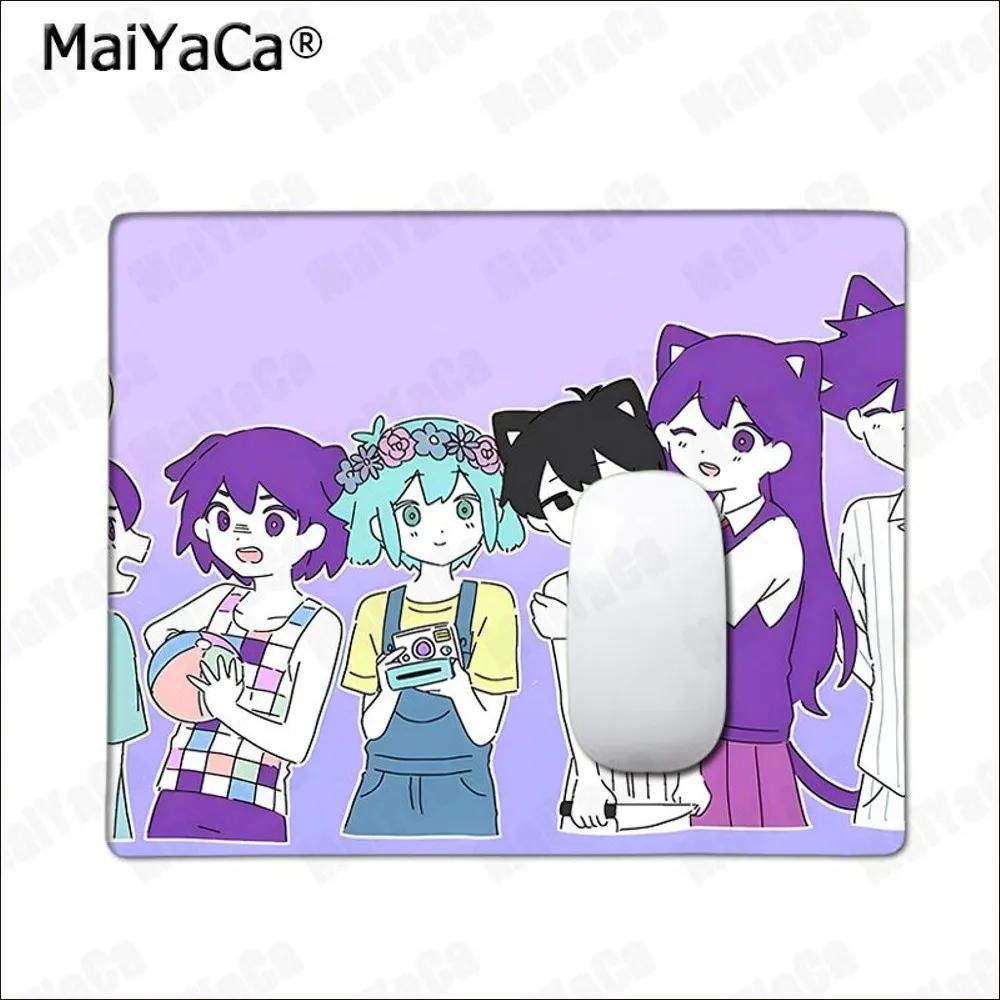 OMOCAT Коврик для мыши с узором Omori Резиновый Маленький Утолщенный Коврик для мыши Игровая Клавиатура Офисные Принадлежности Декор для Комнаты Ковер для Мыши ПК